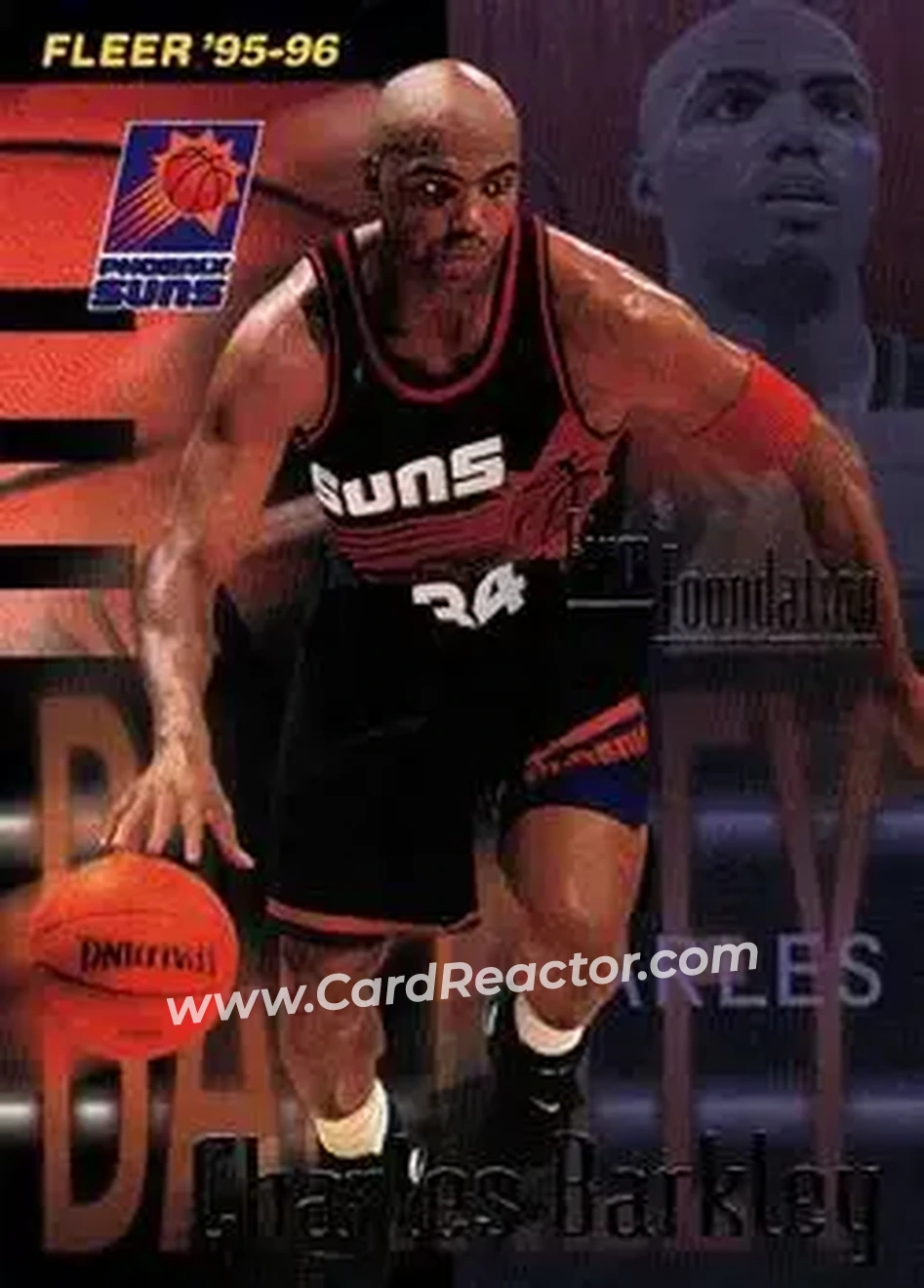 1995-96 Fleer #340 - Charles Barkley - Phoenix Suns - Front