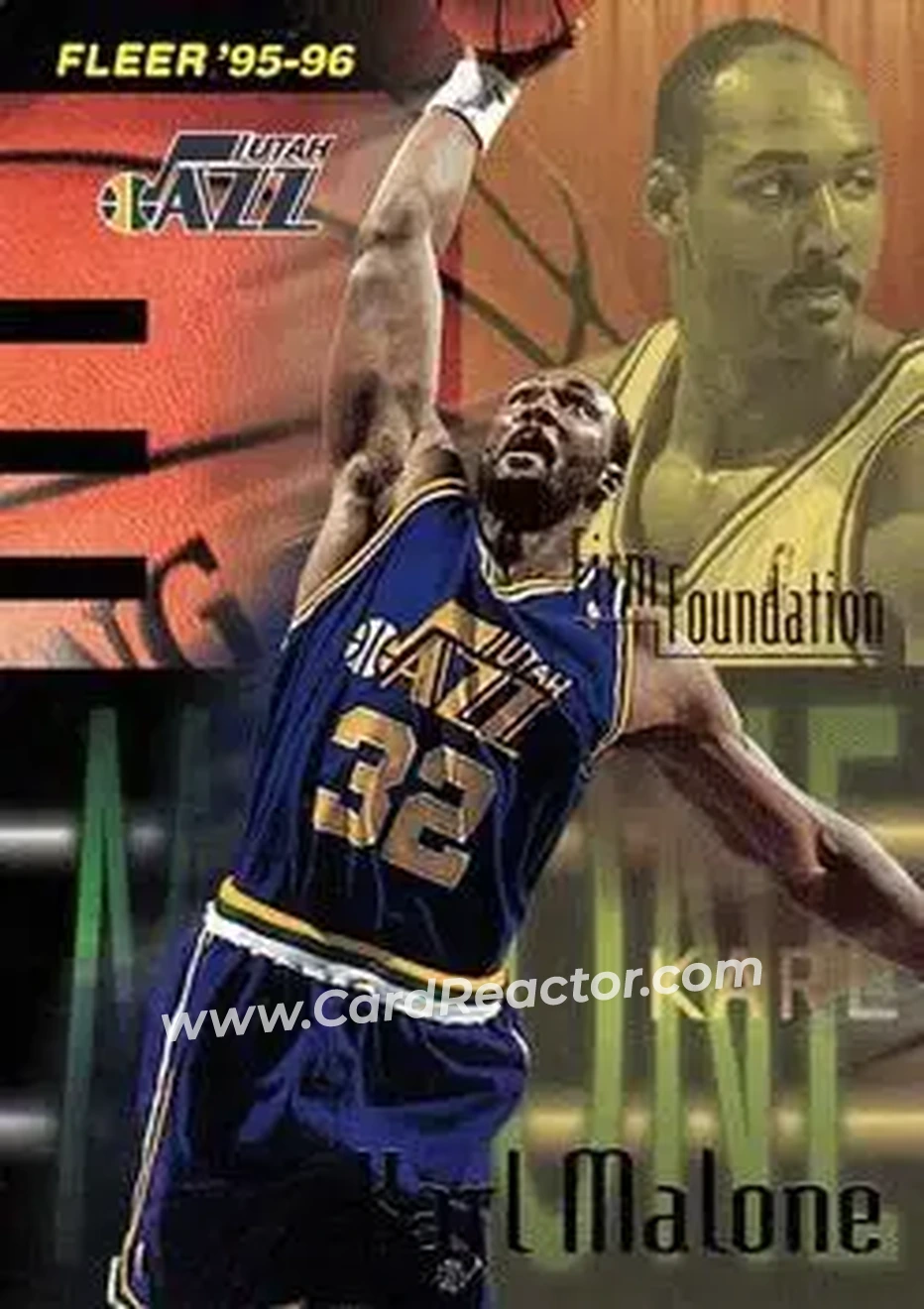 1995-96 Fleer #346 - Karl Malone - Utah Jazz - Front 1995-96 Fleer #346 - Karl Malone - Utah Jazz - Front