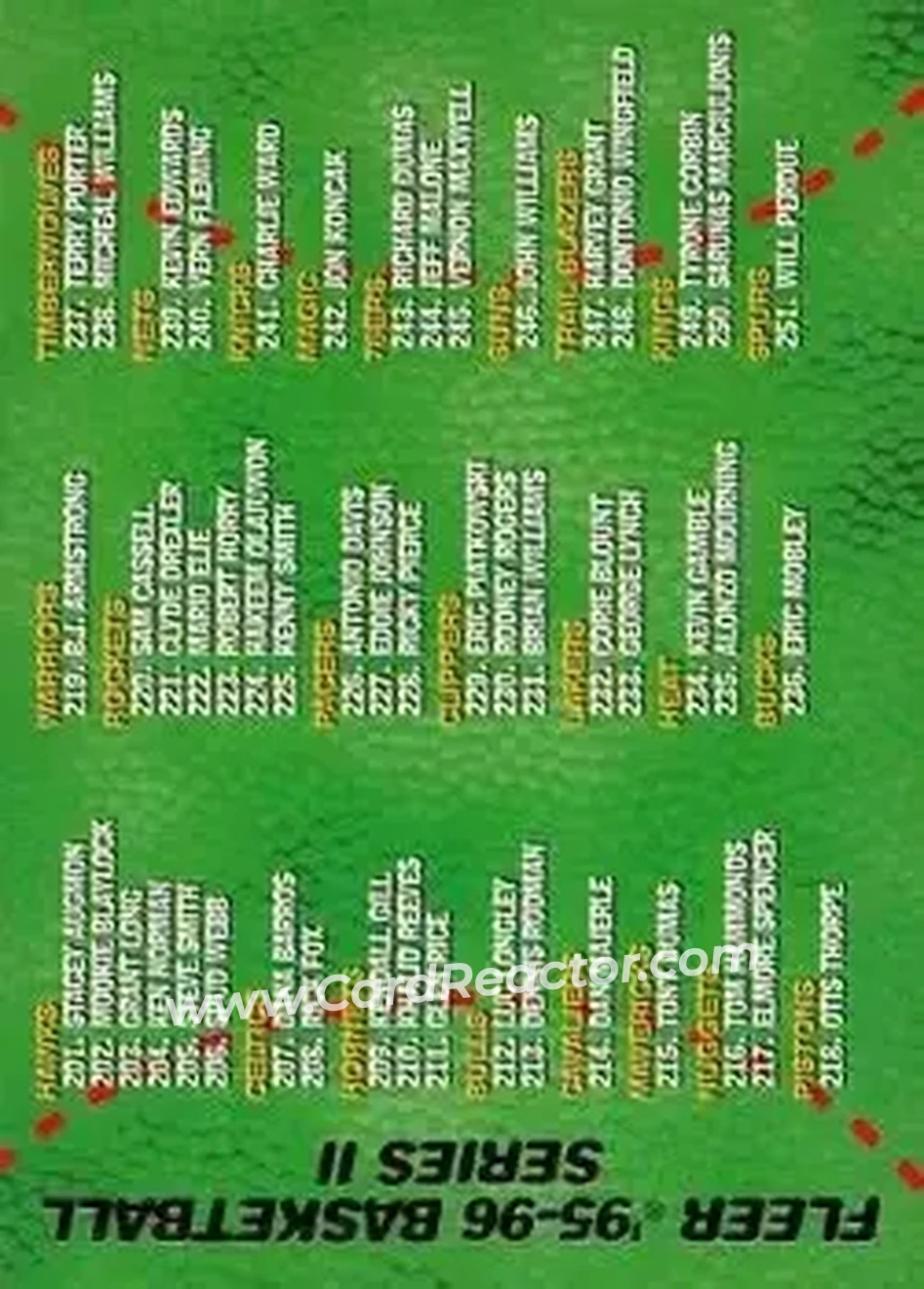1995-96 Fleer #349 - Card #349 - Front