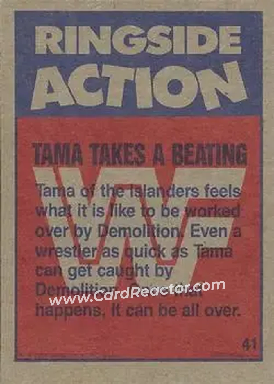 1987 Topps WWF #41 - Card #41 - Back 1987 Topps WWF #41 - Card #41 - Back