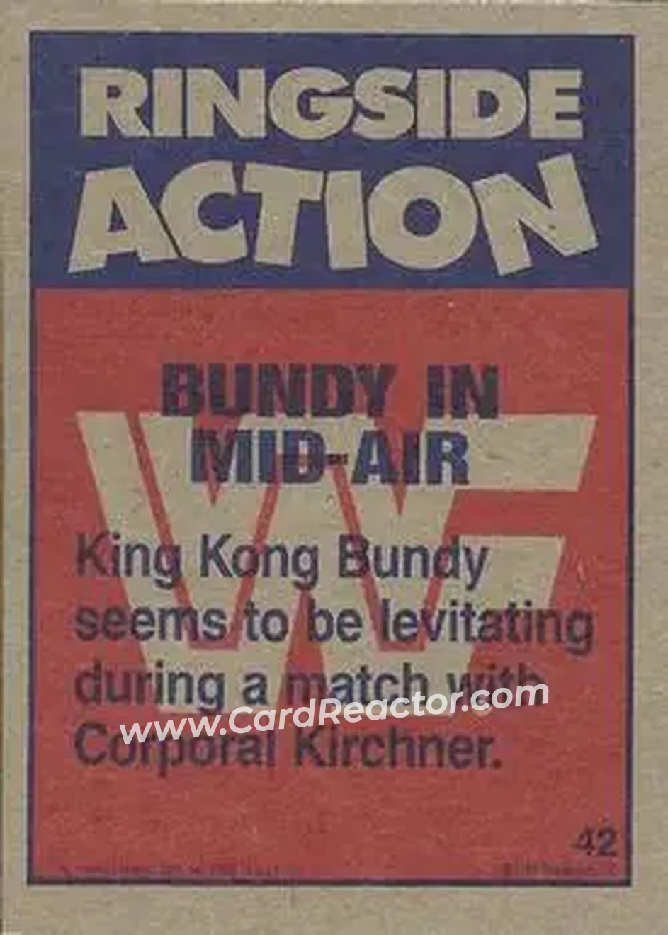 1987 Topps WWF #42 - Card #42 - Back