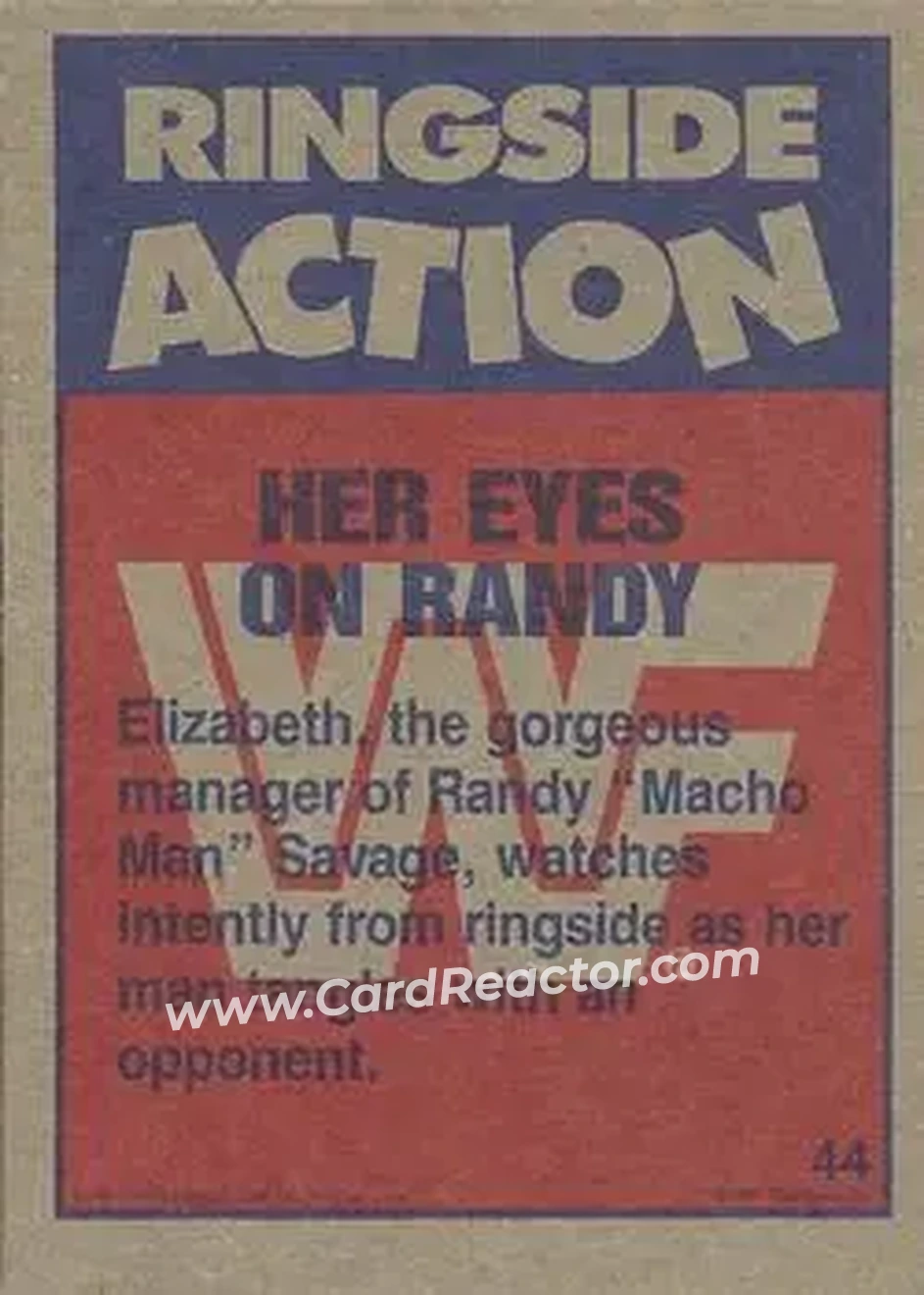 1987 Topps WWF #44 - Card #44 - Back