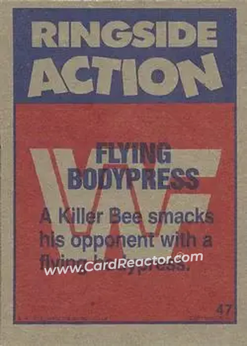 1987 Topps WWF #47 - Card #47 - Back