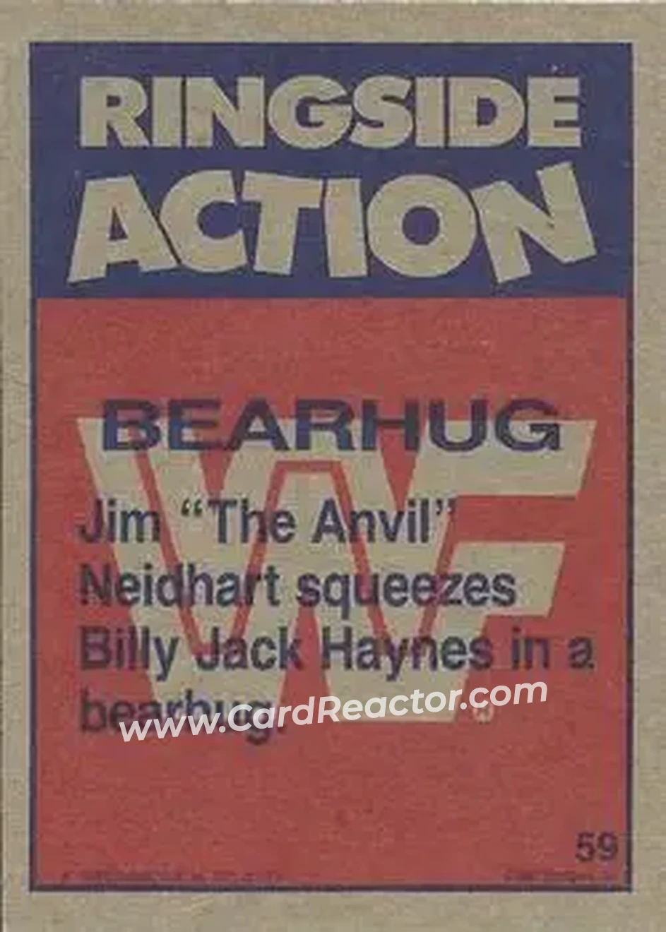 1987 Topps WWF #59 - Card #59 - Back