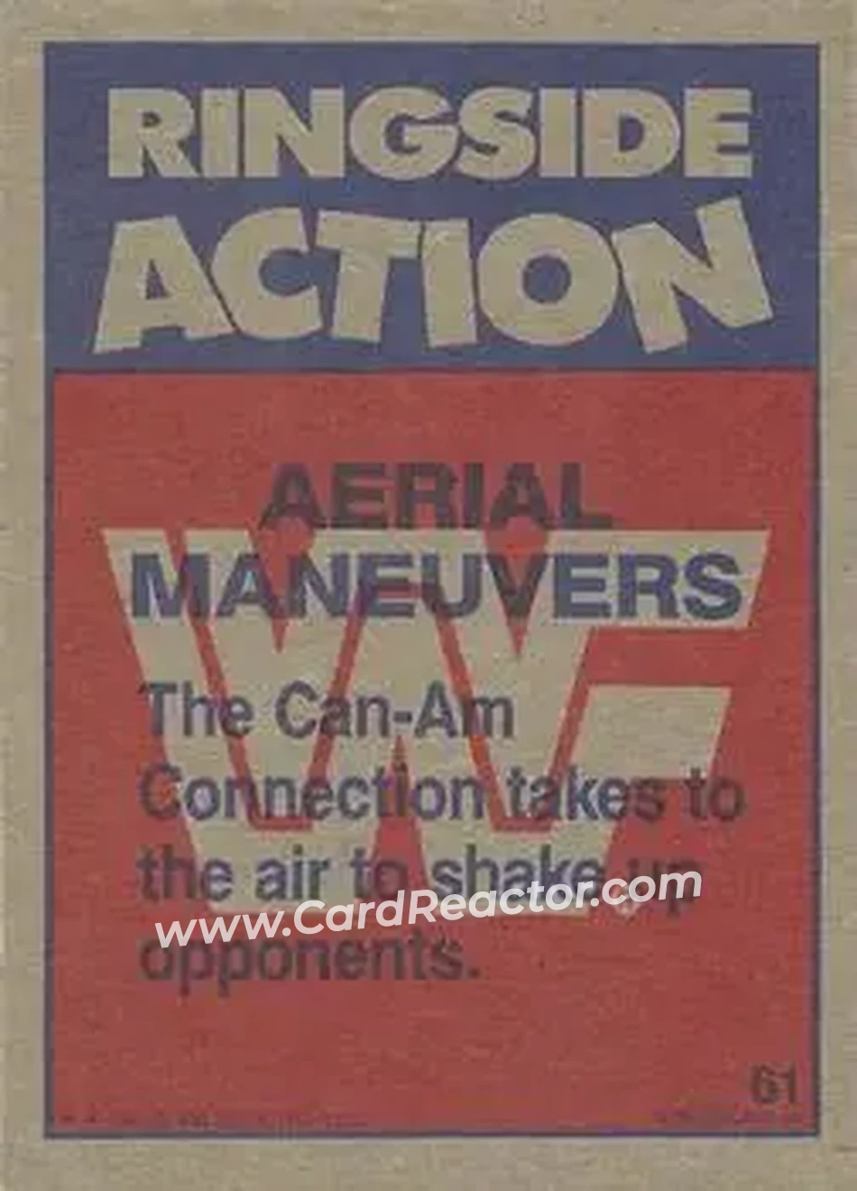 1987 Topps WWF #61 - Card #61 - Back