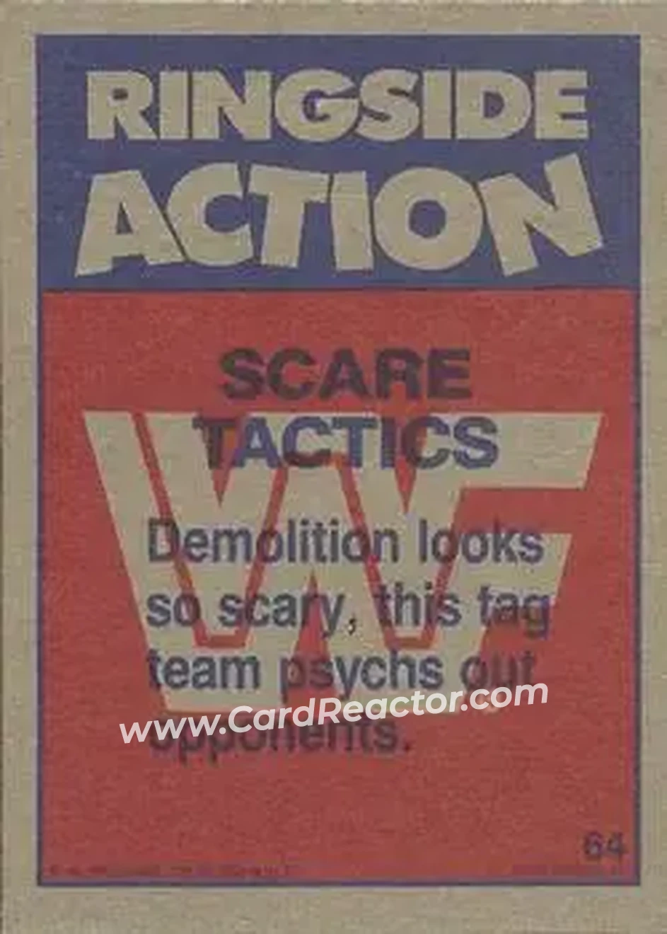 1987 Topps WWF #64 - Card #64 - Back