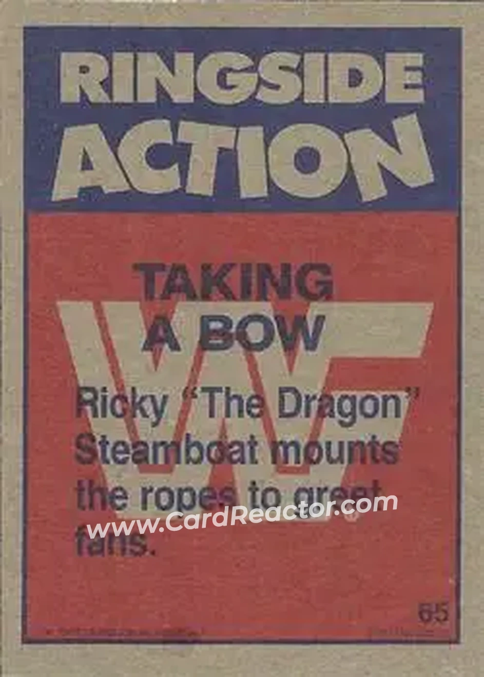1987 Topps WWF #65 - Card #65 - Back