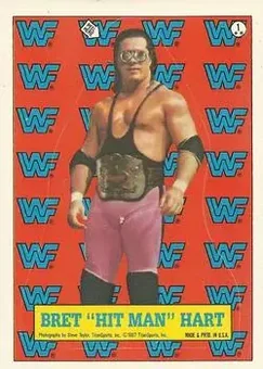1987 Topps WWF - Stickers #1 - Bret "Hit Man" Hart