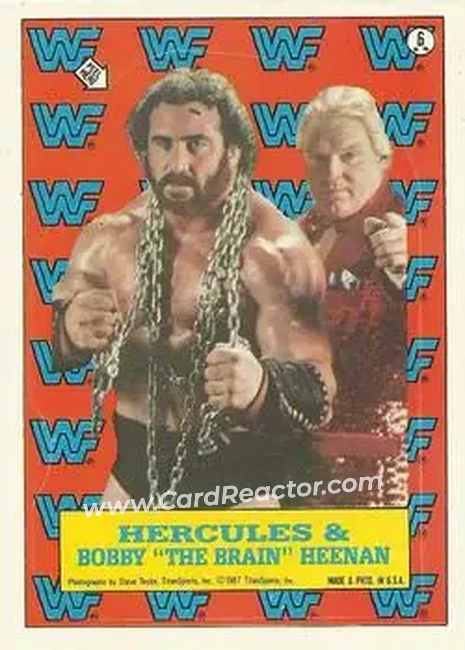 1987 Topps WWF - Stickers #6 - Card #6 - Front 1987 Topps WWF - Stickers #6 - Card #6 - Front