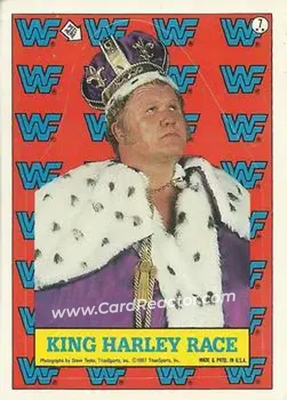 1987 Topps WWF - Stickers #7 - King Harley Race
