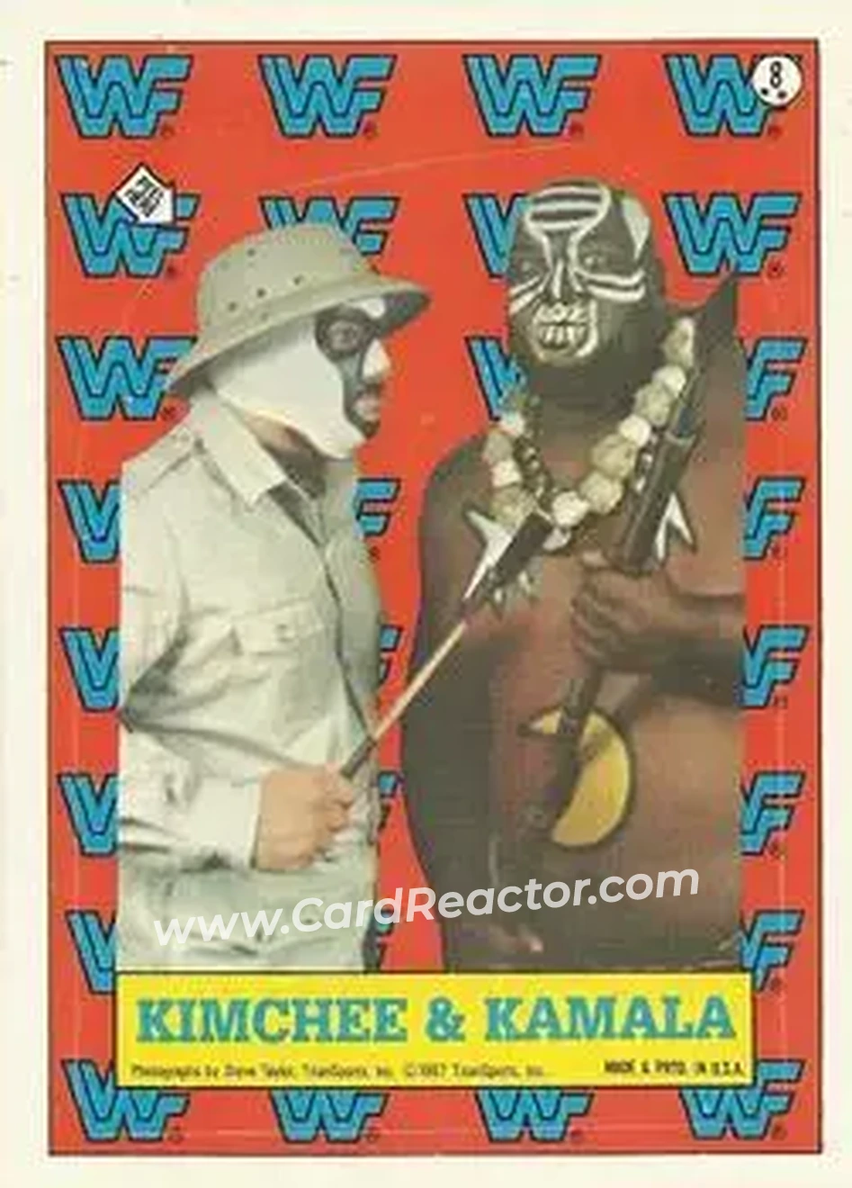 1987 Topps WWF - Stickers #8 - Card #8 - Front 1987 Topps WWF - Stickers #8 - Card #8 - Front