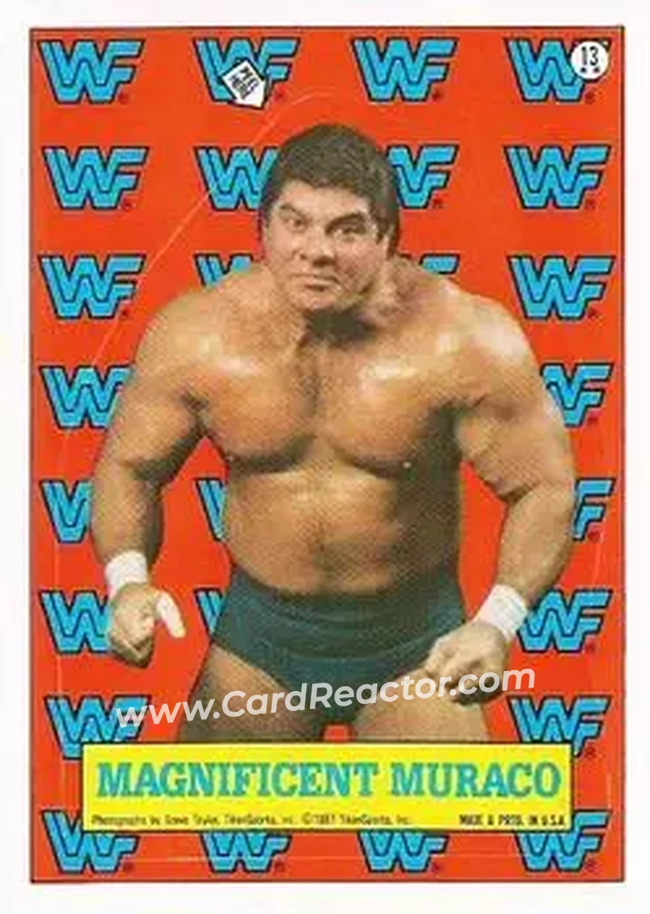 1987 Topps WWF - Stickers #13 - The Magnificant Muraco