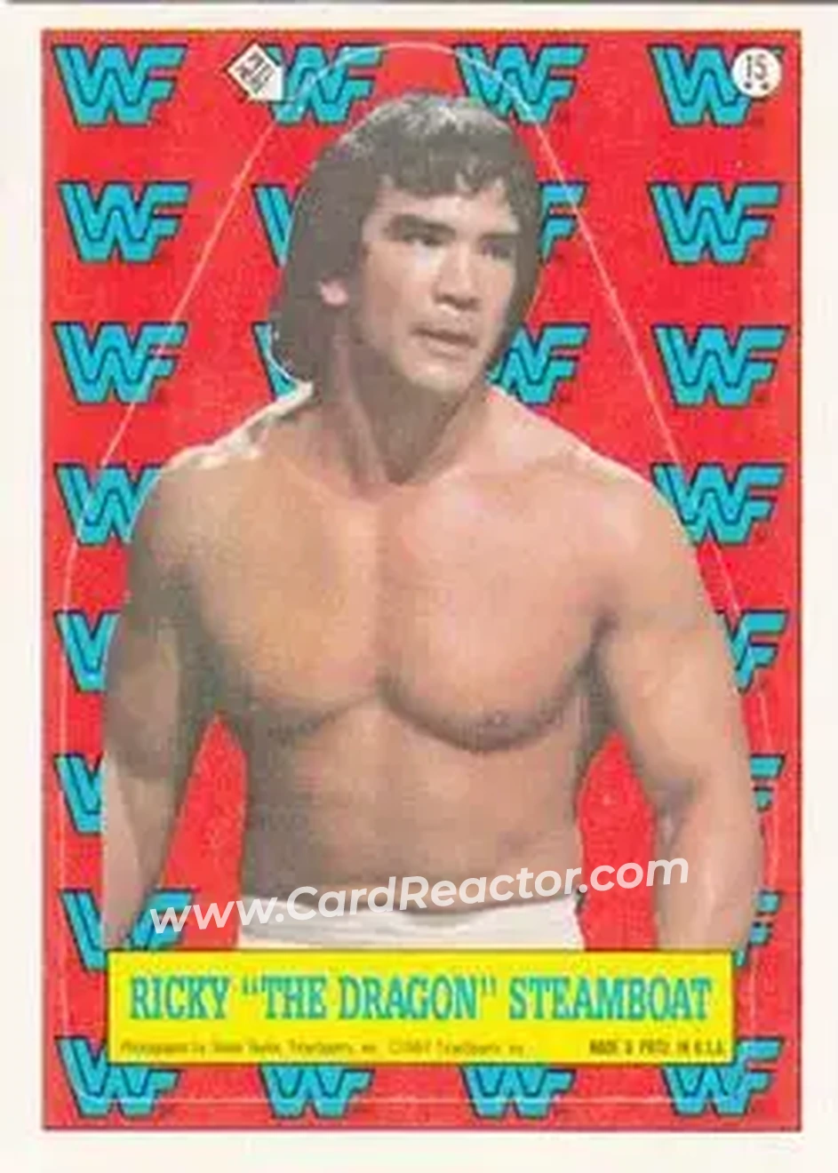 1987 Topps WWF - Stickers #15 - Ricky "The Dragon" Steamboat