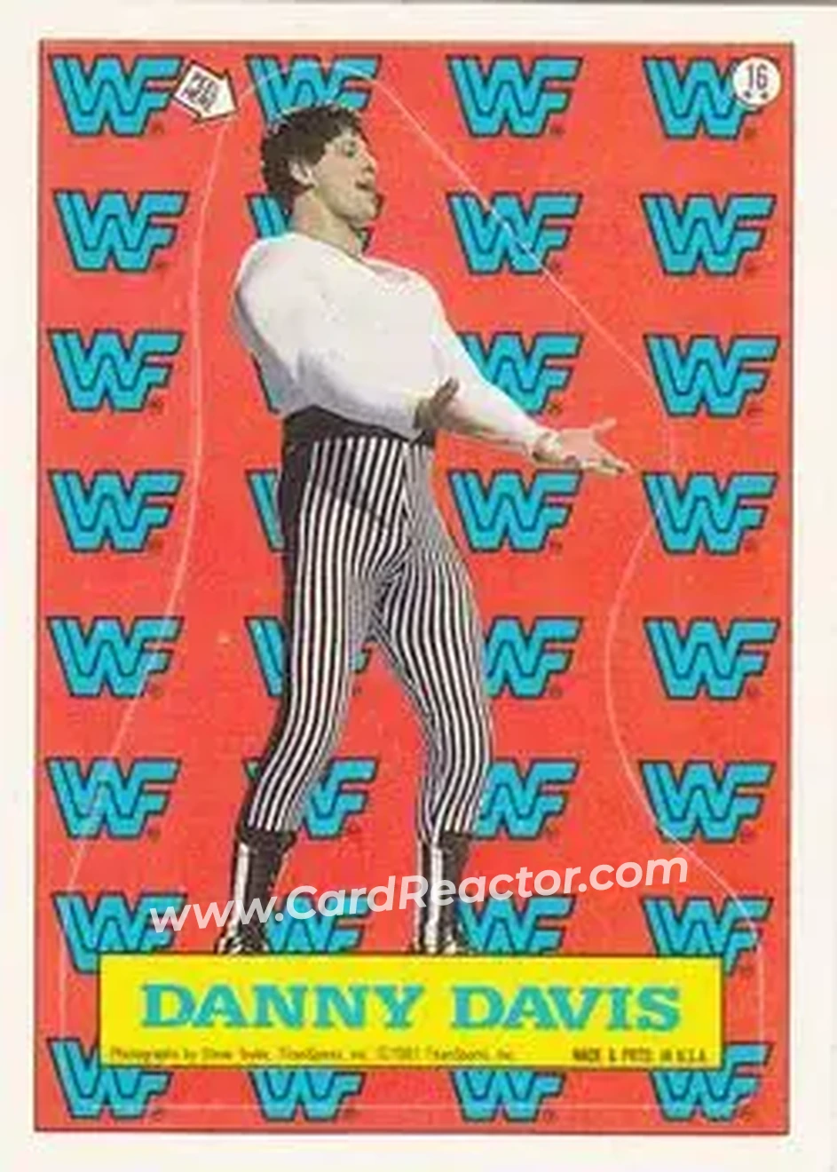 1987 Topps WWF - Stickers #16 - Danny Davis