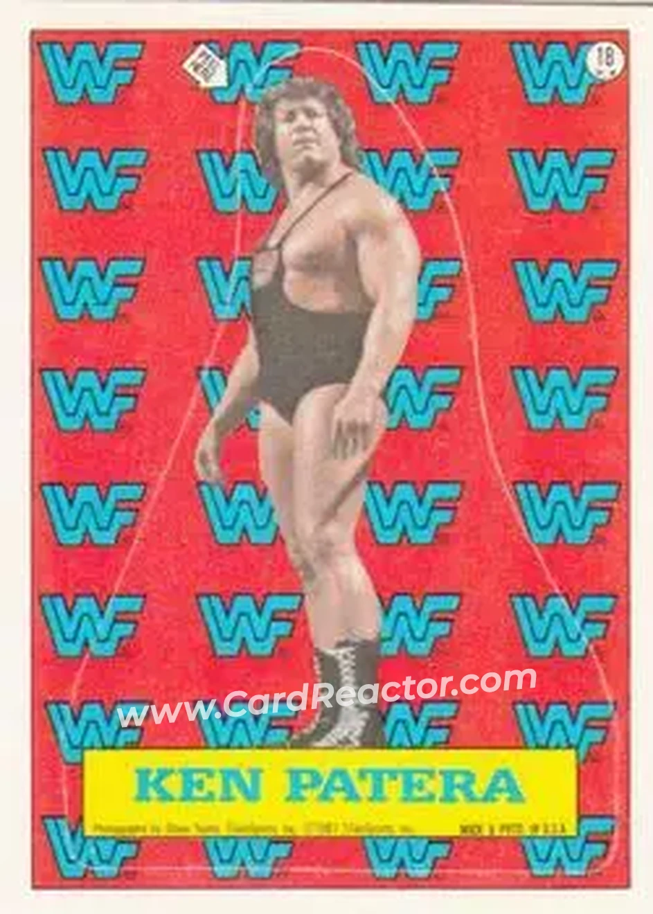 1987 Topps WWF - Stickers #18 - Ken Patera