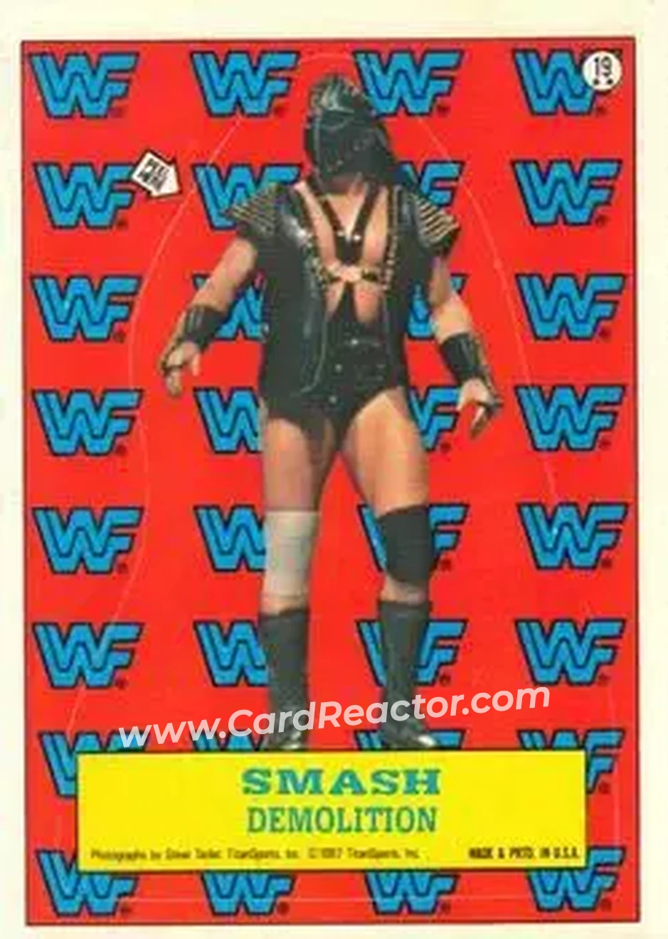 1987 Topps WWF - Stickers #19 - Smash - Front 1987 Topps WWF - Stickers #19 - Smash - Front