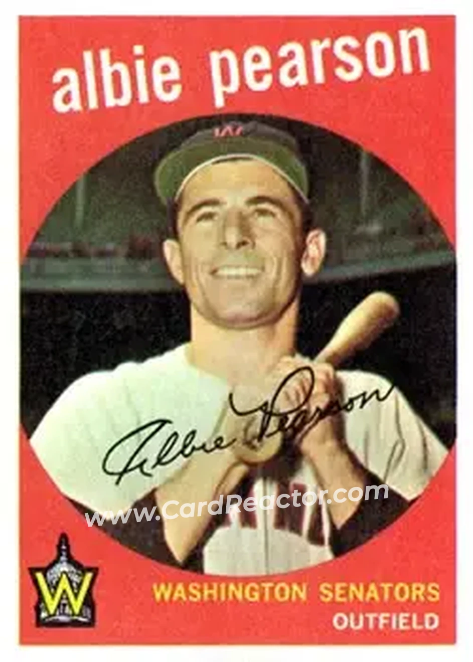 1959 Topps #4 - Albie Pearson - Washington Senators - Front