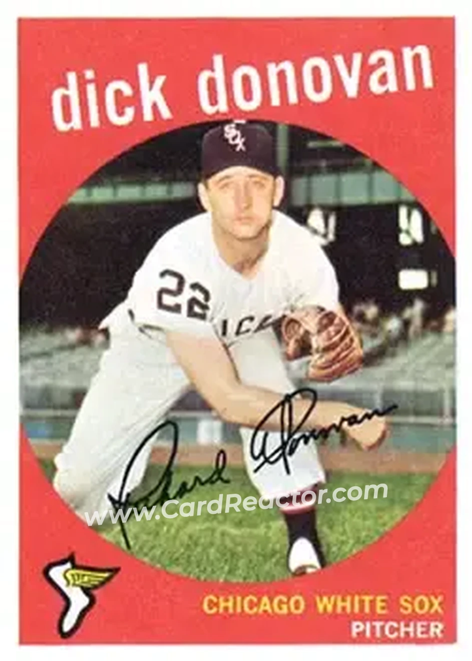 1959 Topps #5 - Dick Donovan - Chicago White Sox - Front 1959 Topps #5 - Dick Donovan - Chicago White Sox - Front