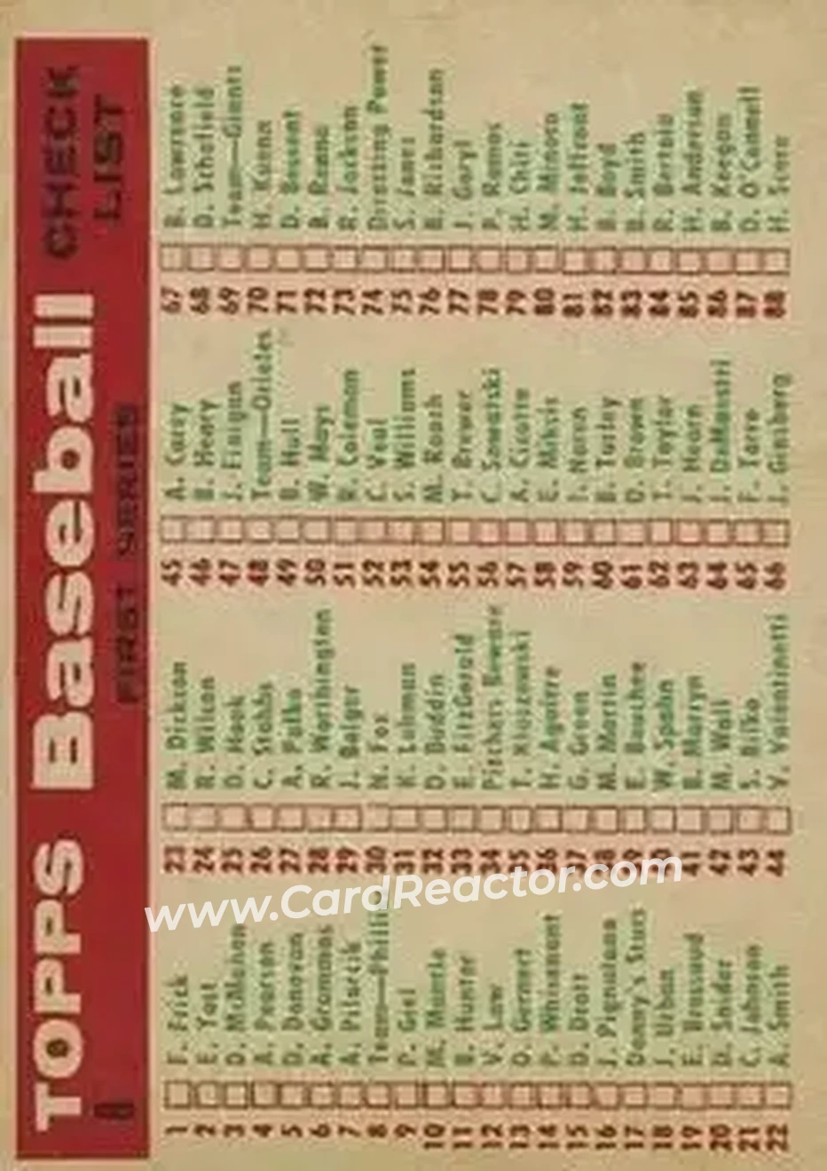 1959 Topps #8 - Card #8 - Philadelphia Phillies - Back