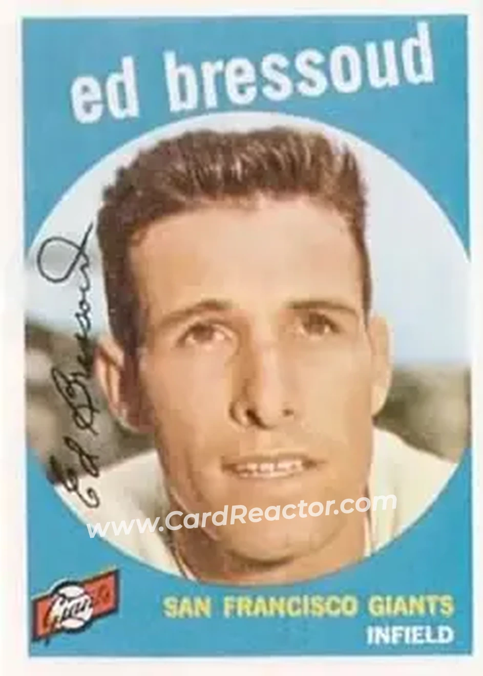 1959 Topps #19 - Eddie Bressoud - San Francisco Giants - Front