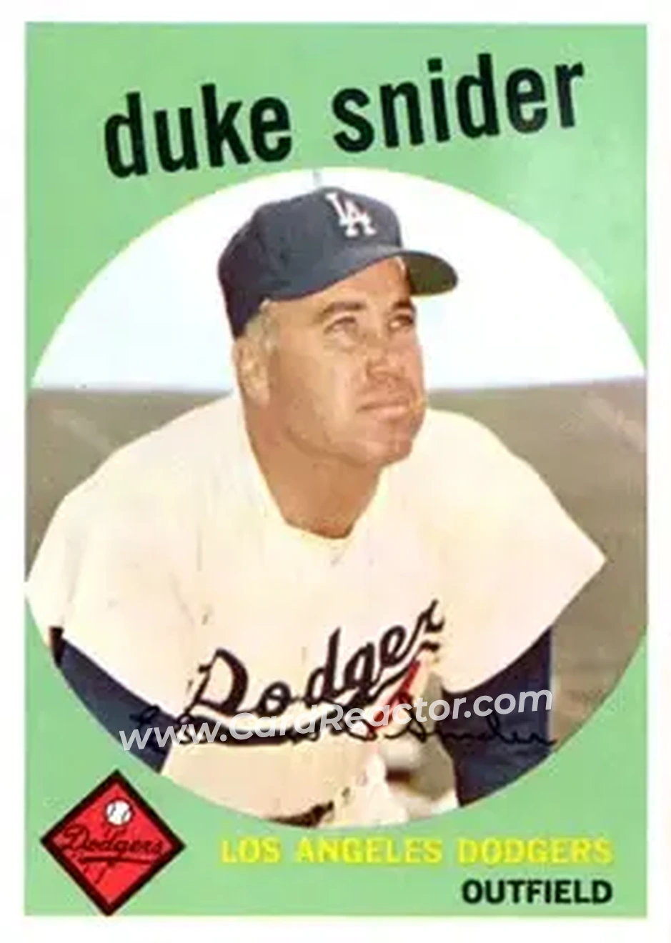 1959 Topps #20 - Edwin "Duke" Snider - Los Angeles Dodgers - Front