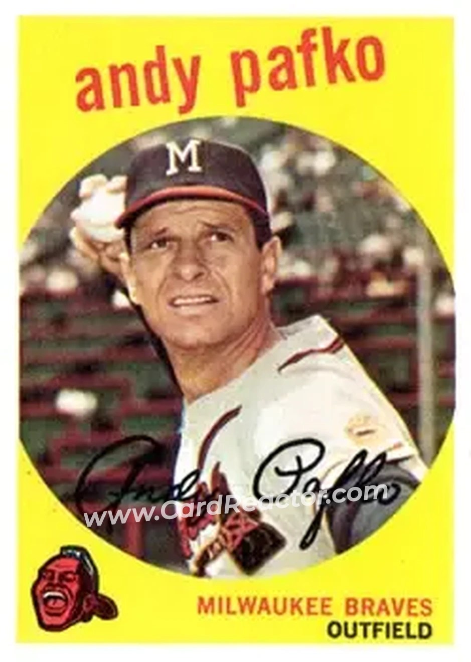1959 Topps #27 - Andy Pafko - Milwaukee Braves - Front 1959 Topps #27 - Andy Pafko - Milwaukee Braves - Front
