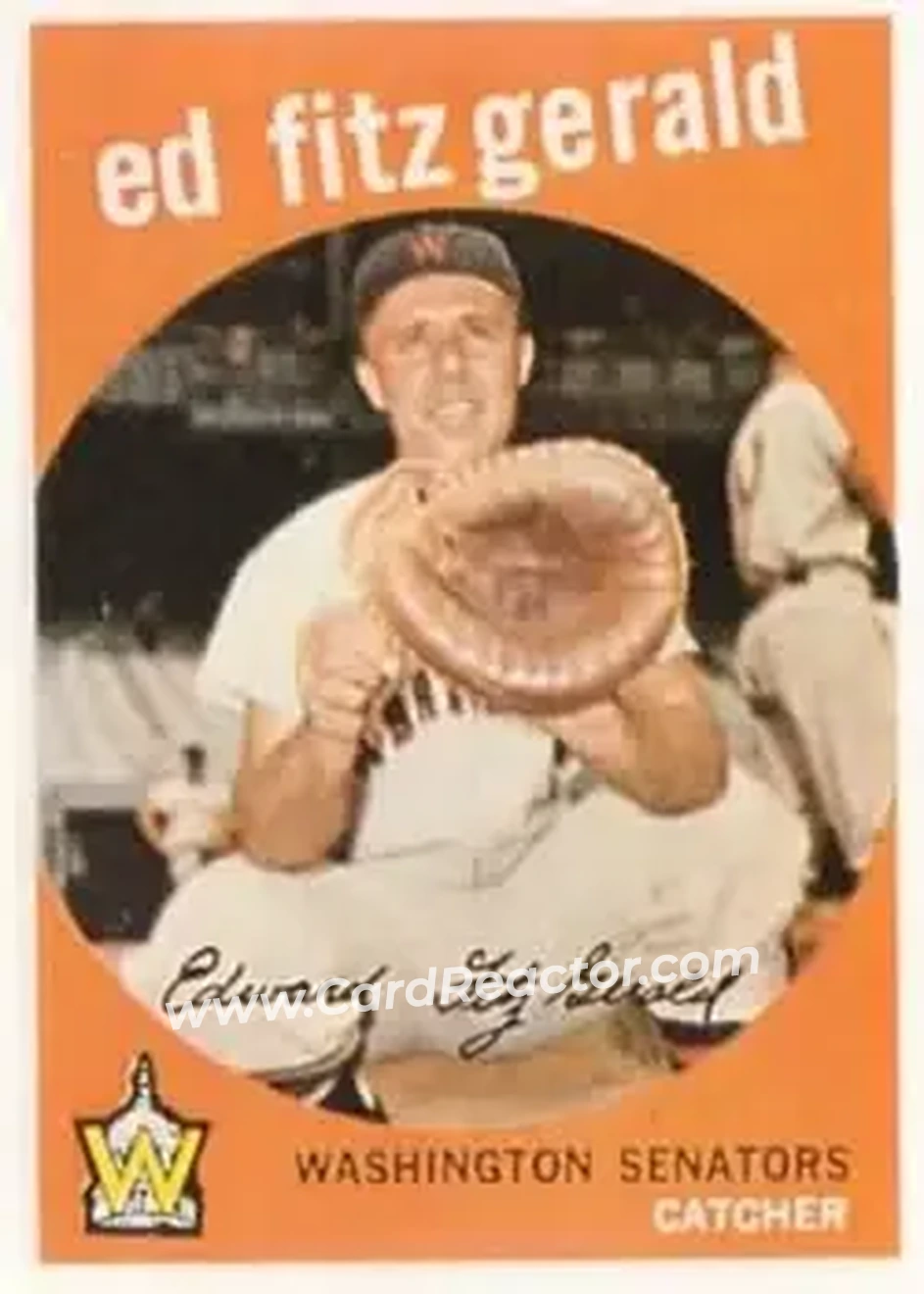 1959 Topps #33 - Eddy FitzGerald - Washington Senators - Front