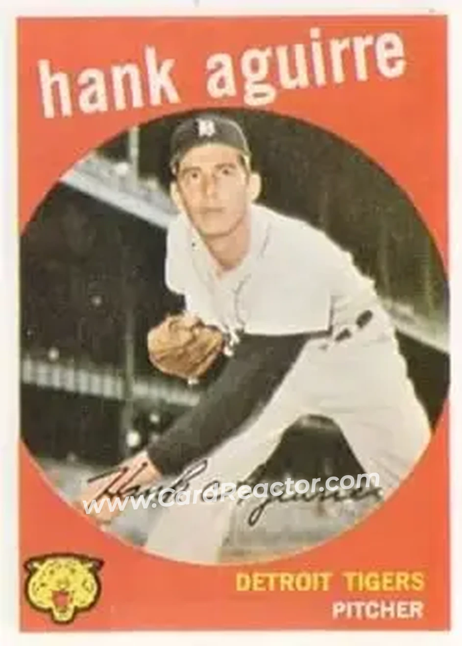 1959 Topps #36 - Hank Aguirre - Detroit Tigers - Front 1959 Topps #36 - Hank Aguirre - Detroit Tigers - Front