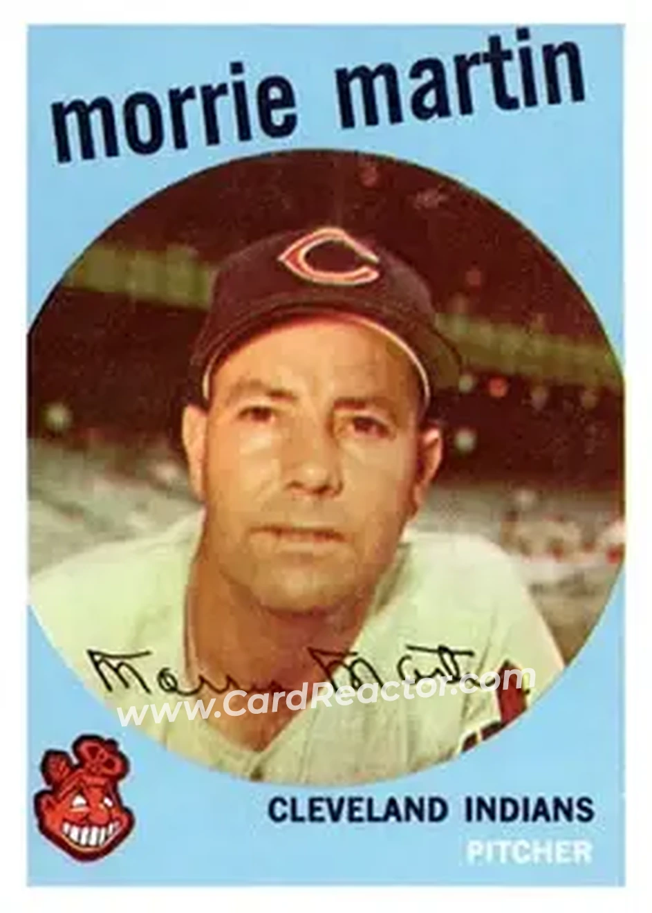 1959 Topps #38 - Morrie Martin - Cleveland Indians - Front