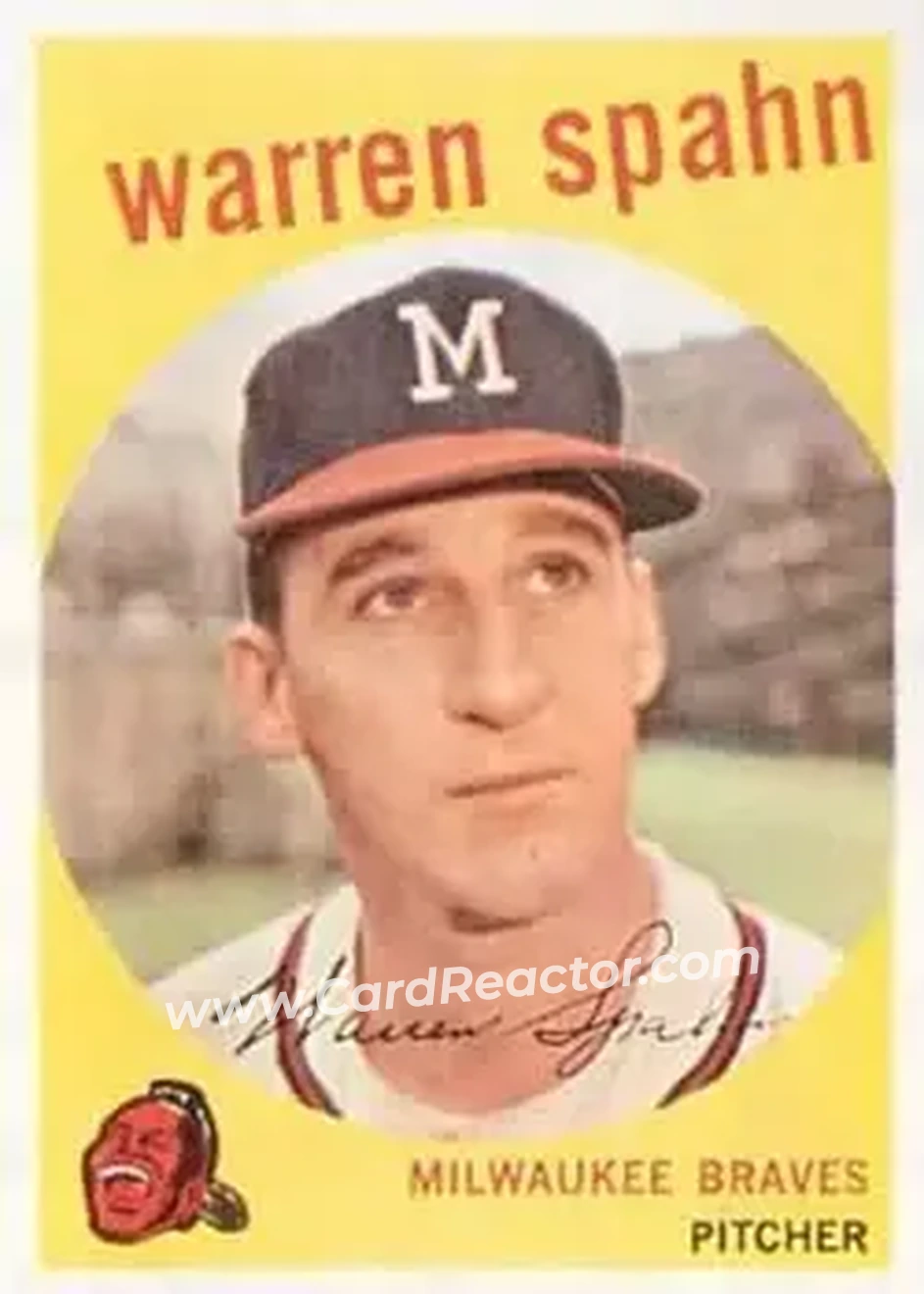 1959 Topps #40c - Warren Spahn - Milwaukee Braves - Front 1959 Topps #40c - Warren Spahn - Milwaukee Braves - Front