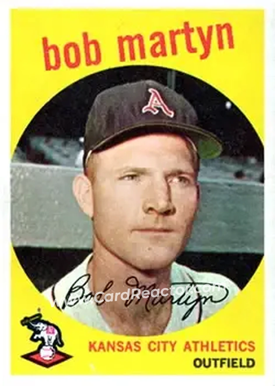 1959 Topps #41 - Bob Martyn - Kansas City Athletics - Front