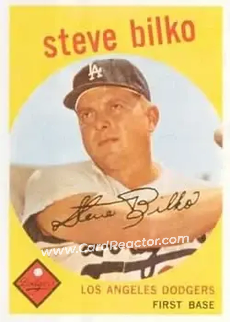 1959 Topps #43 - Steve Bilko - Los Angeles Dodgers - Front 1959 Topps #43 - Steve Bilko - Los Angeles Dodgers - Front