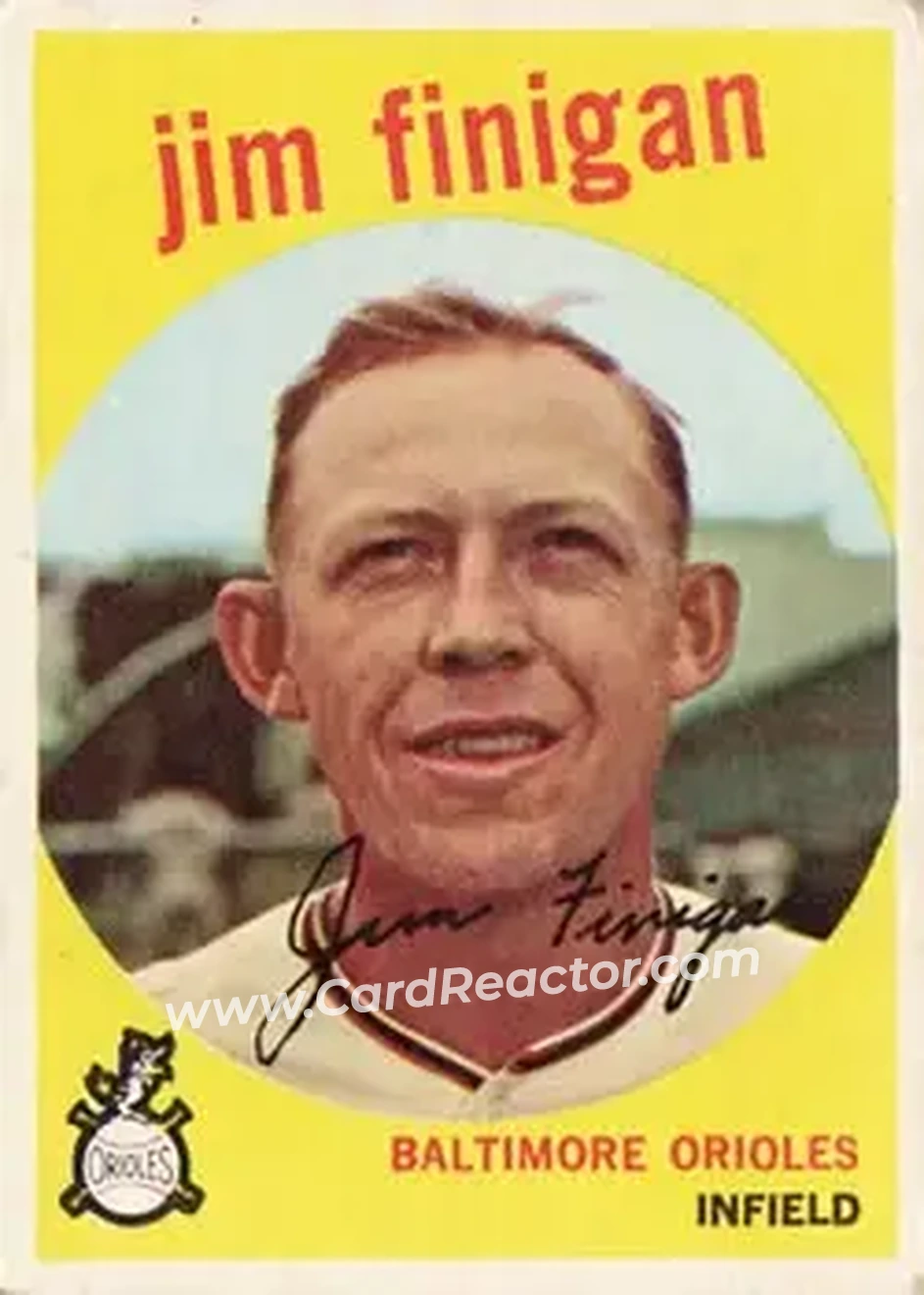 1959 Topps #47 - Jim Finigan - Baltimore Orioles - Front