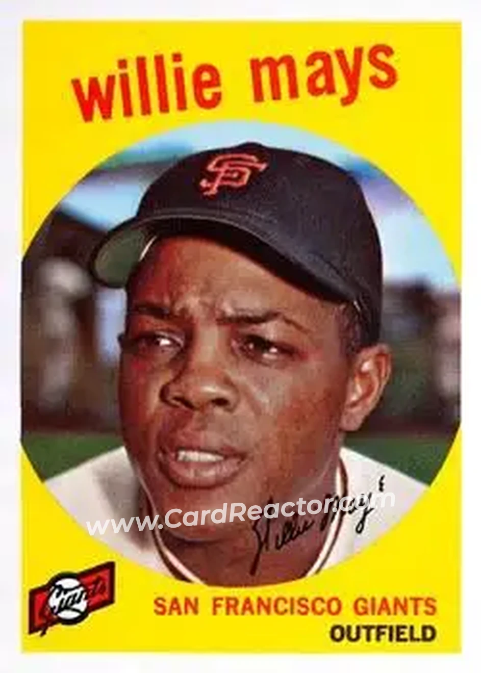 1959 Topps #50 - Willie Mays - San Francisco Giants - Front