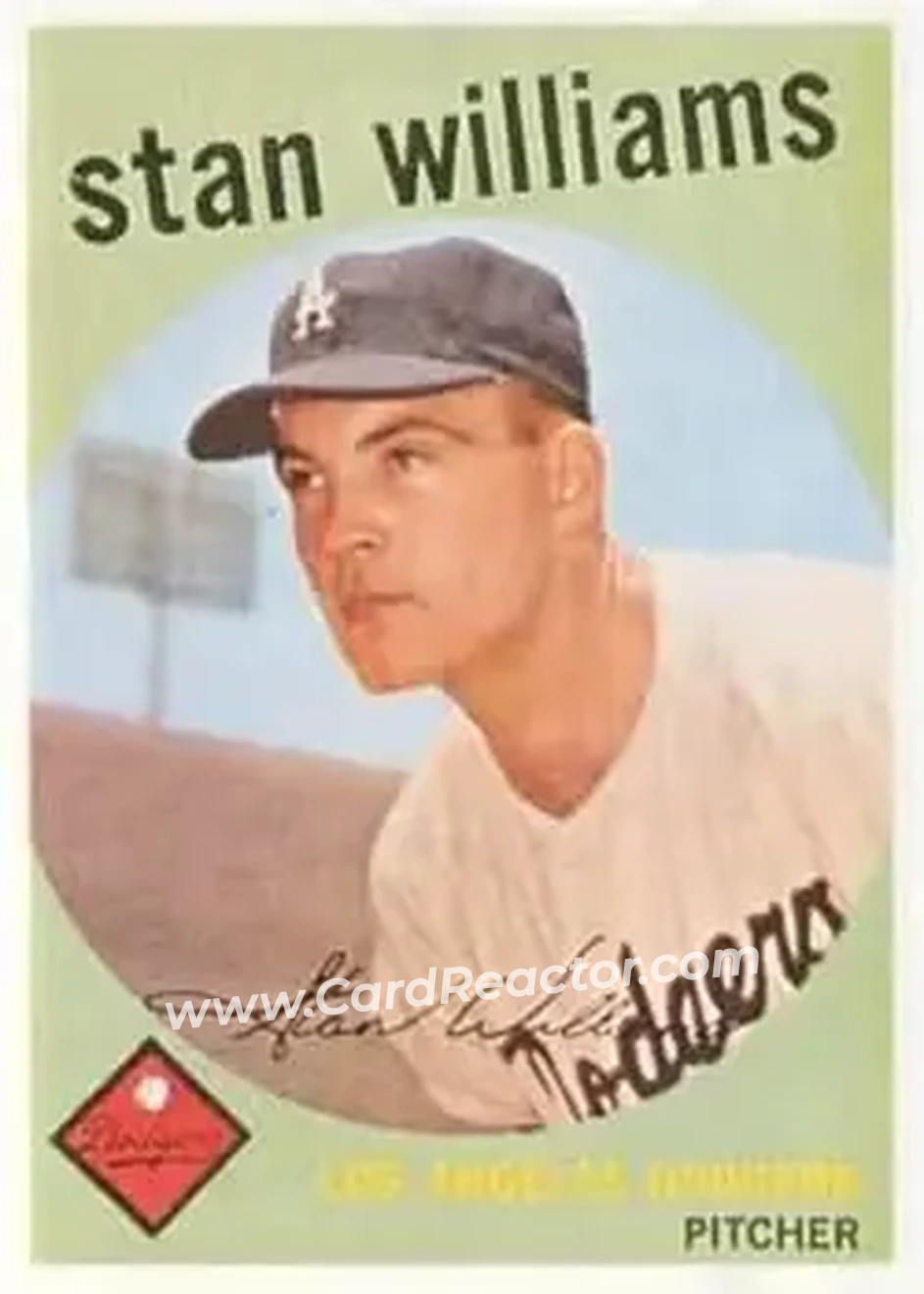 1959 Topps #53 - Stan Williams - Los Angeles Dodgers - Front