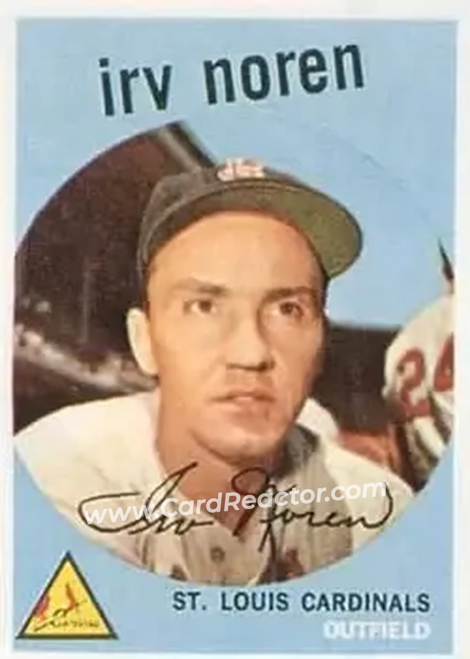 1959 Topps #59 - Irv Noren - St. Louis Cardinals - Front 1959 Topps #59 - Irv Noren - St. Louis Cardinals - Front