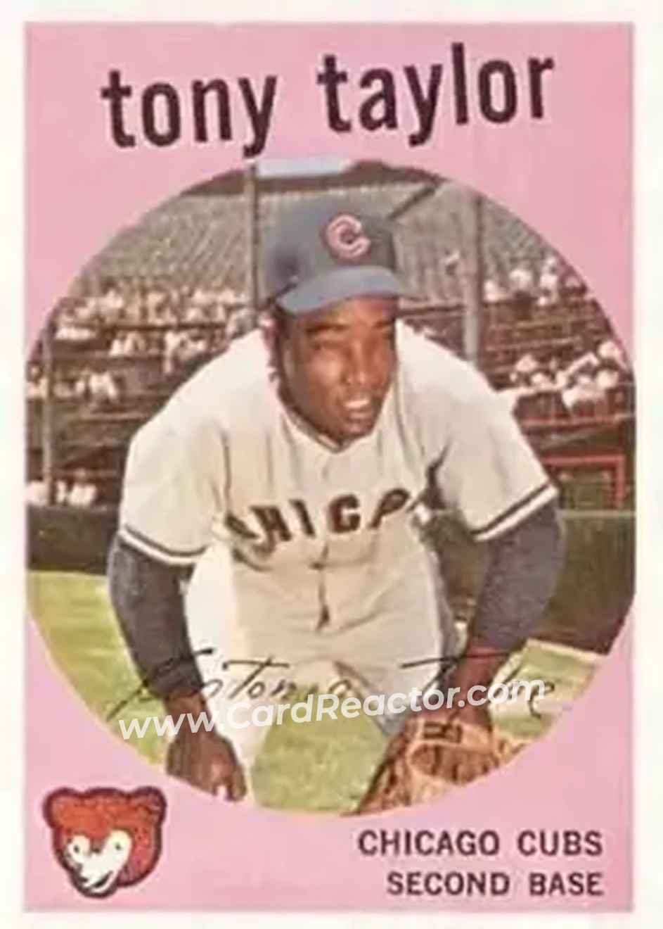1959 Topps #62 - Tony Taylor - Chicago Cubs - Front 1959 Topps #62 - Tony Taylor - Chicago Cubs - Front