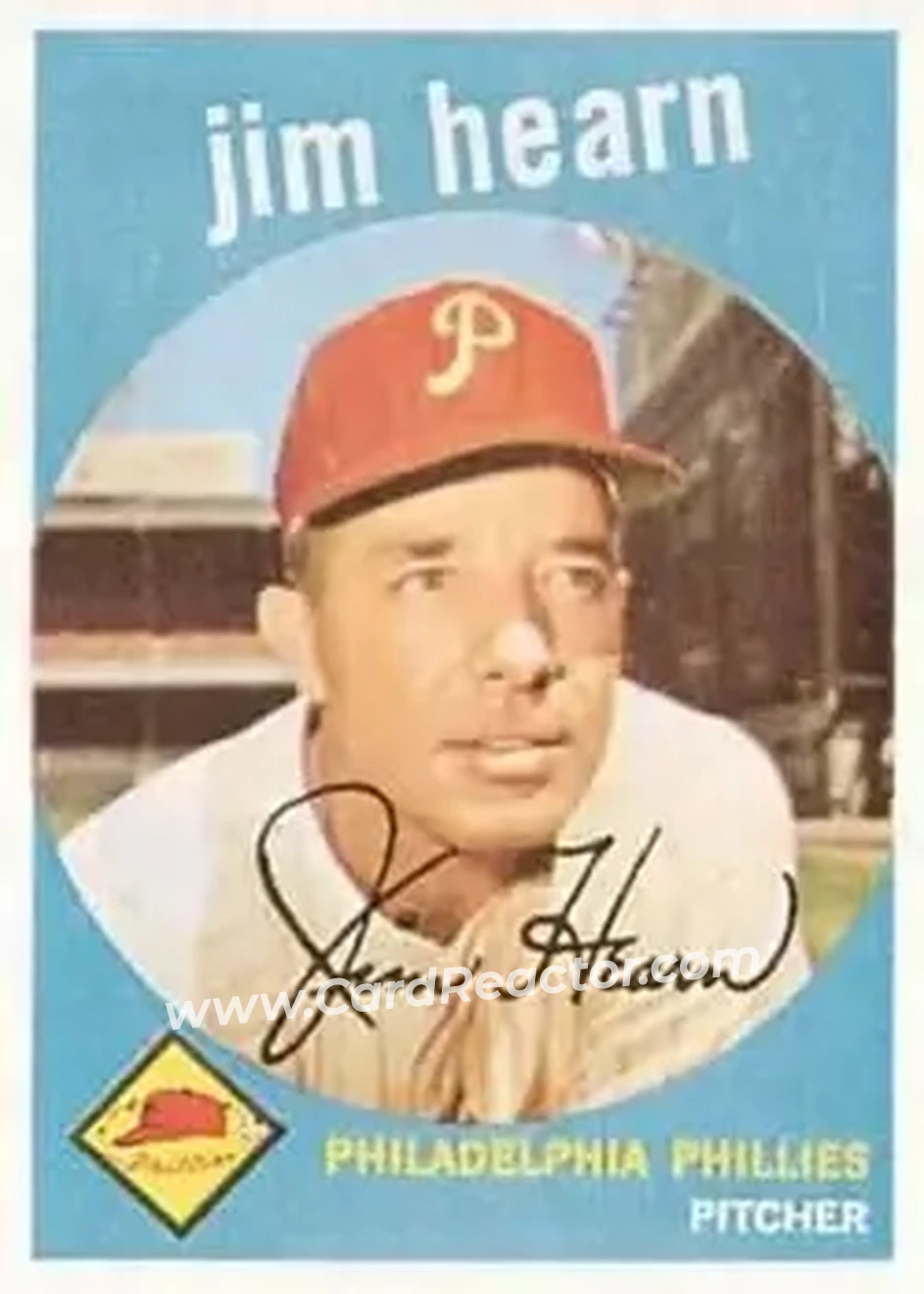 1959 Topps #63 - Jim Hearn - Philadelphia Phillies - Front