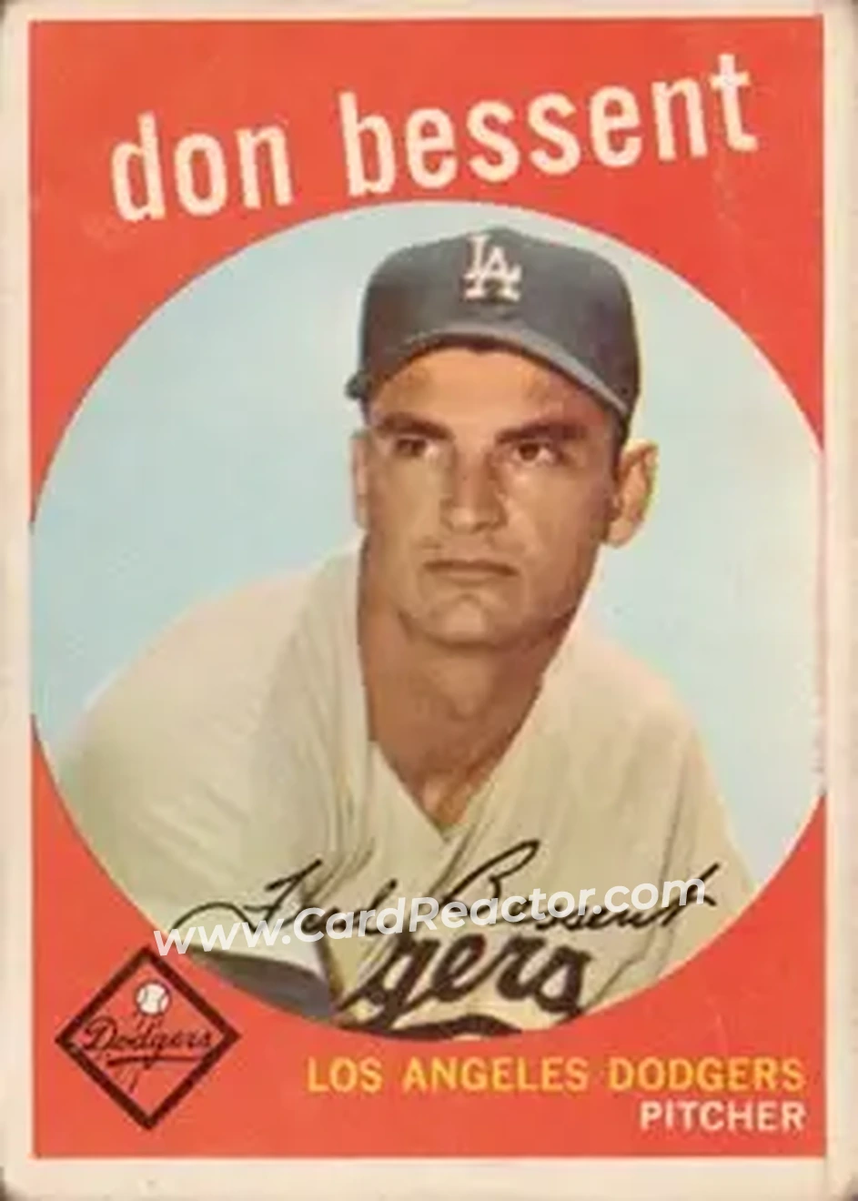 1959 Topps #71 - Don Bessent - Los Angeles Dodgers - Front