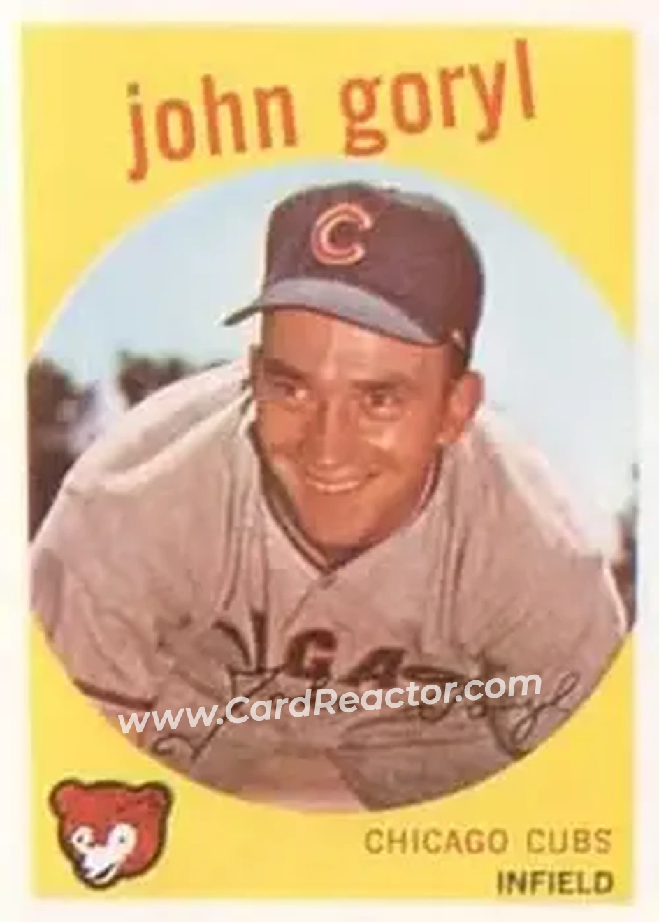 1959 Topps #77 - John Goryl - Chicago Cubs - Front