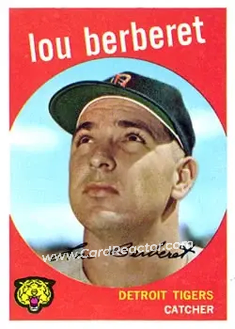 1959 Topps #96 - Lou Berberet - Detroit Tigers - Front