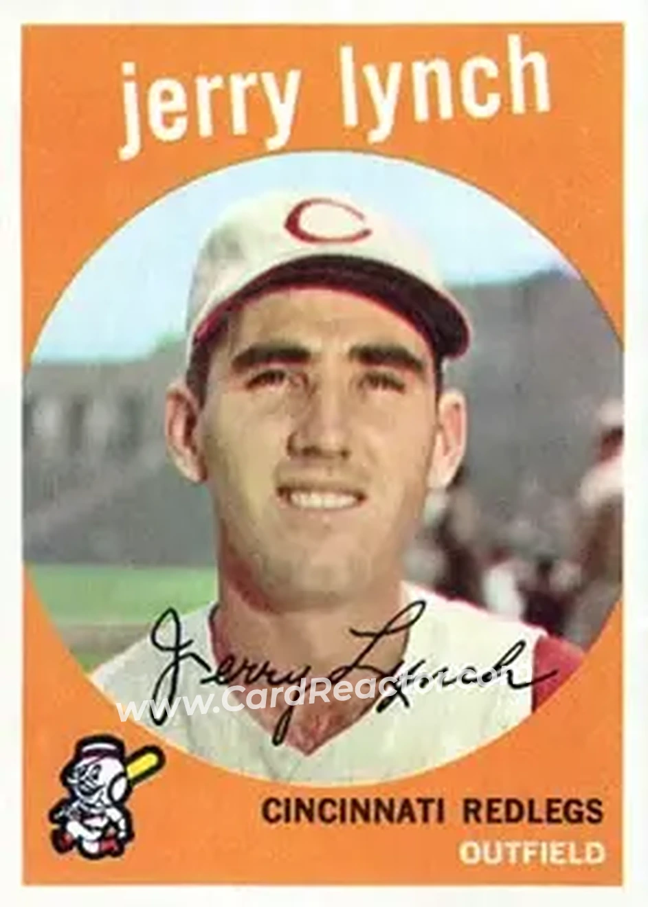 1959 Topps #97 - Jerry Lynch - Cincinnati Redlegs - Front