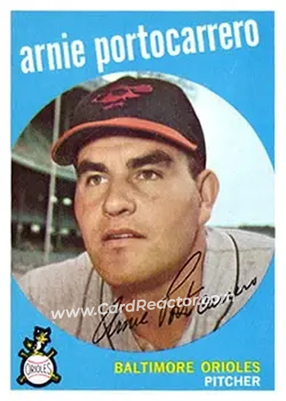 1959 Topps #98 - Arnie Portocarrero - Baltimore Orioles - Front