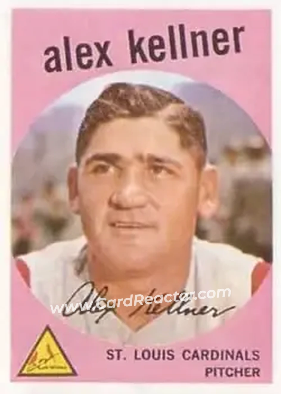 1959 Topps #101 - Alex Kellner - St. Louis Cardinals - Front
