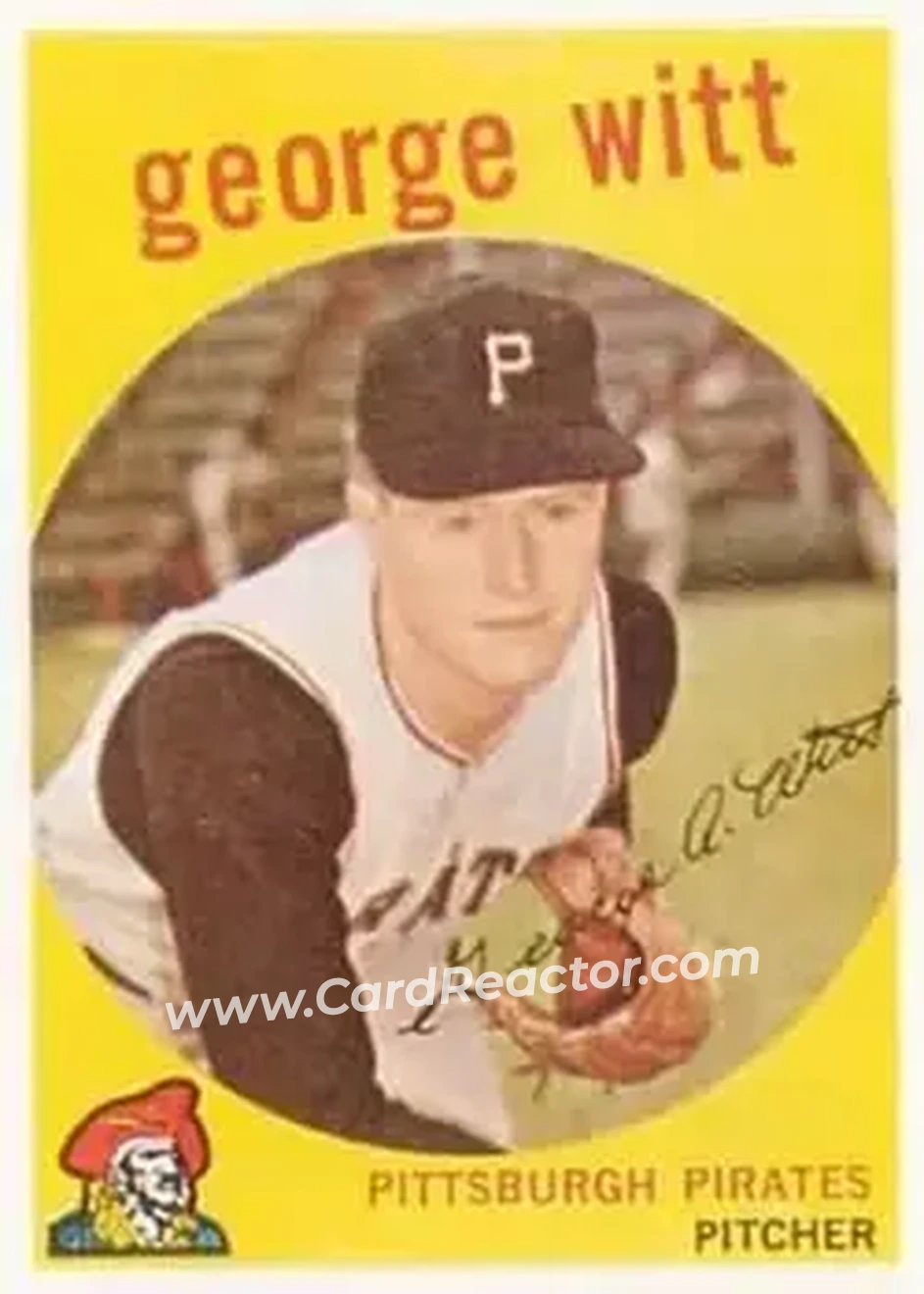 1959 Topps #110 - George Witt - Pittsburgh Pirates - Front