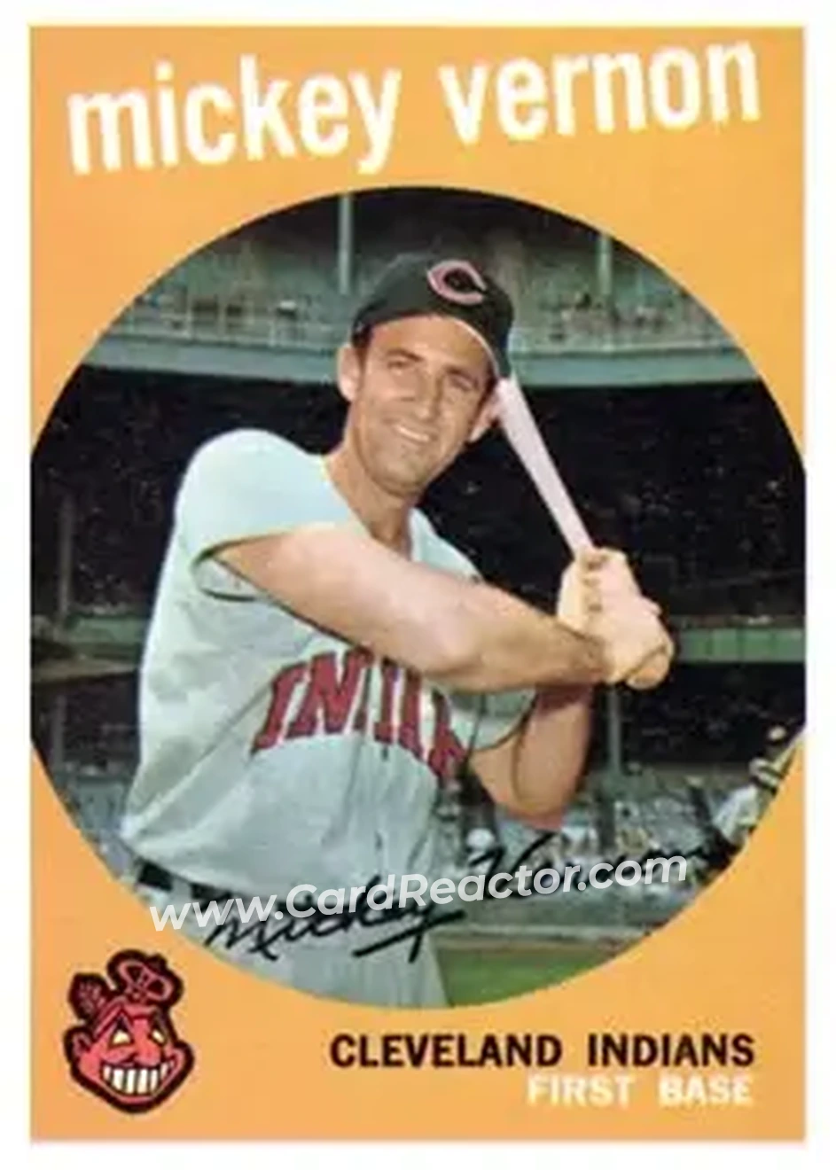 1959 Topps #115 - James Vernon - Cleveland Indians - Front