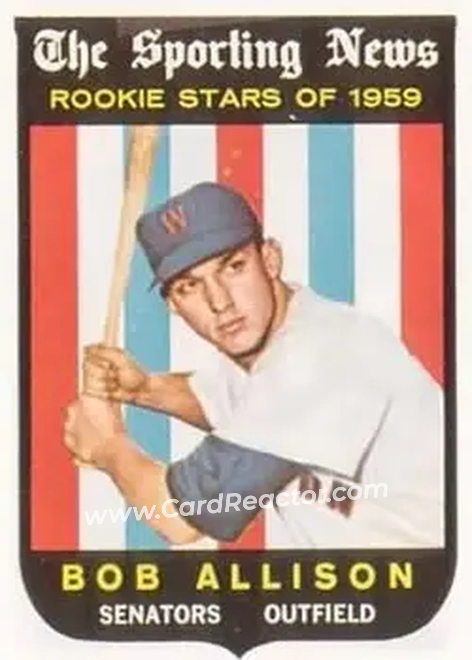 1959 Topps #116 - Bob Allison - Washington Senators - Front