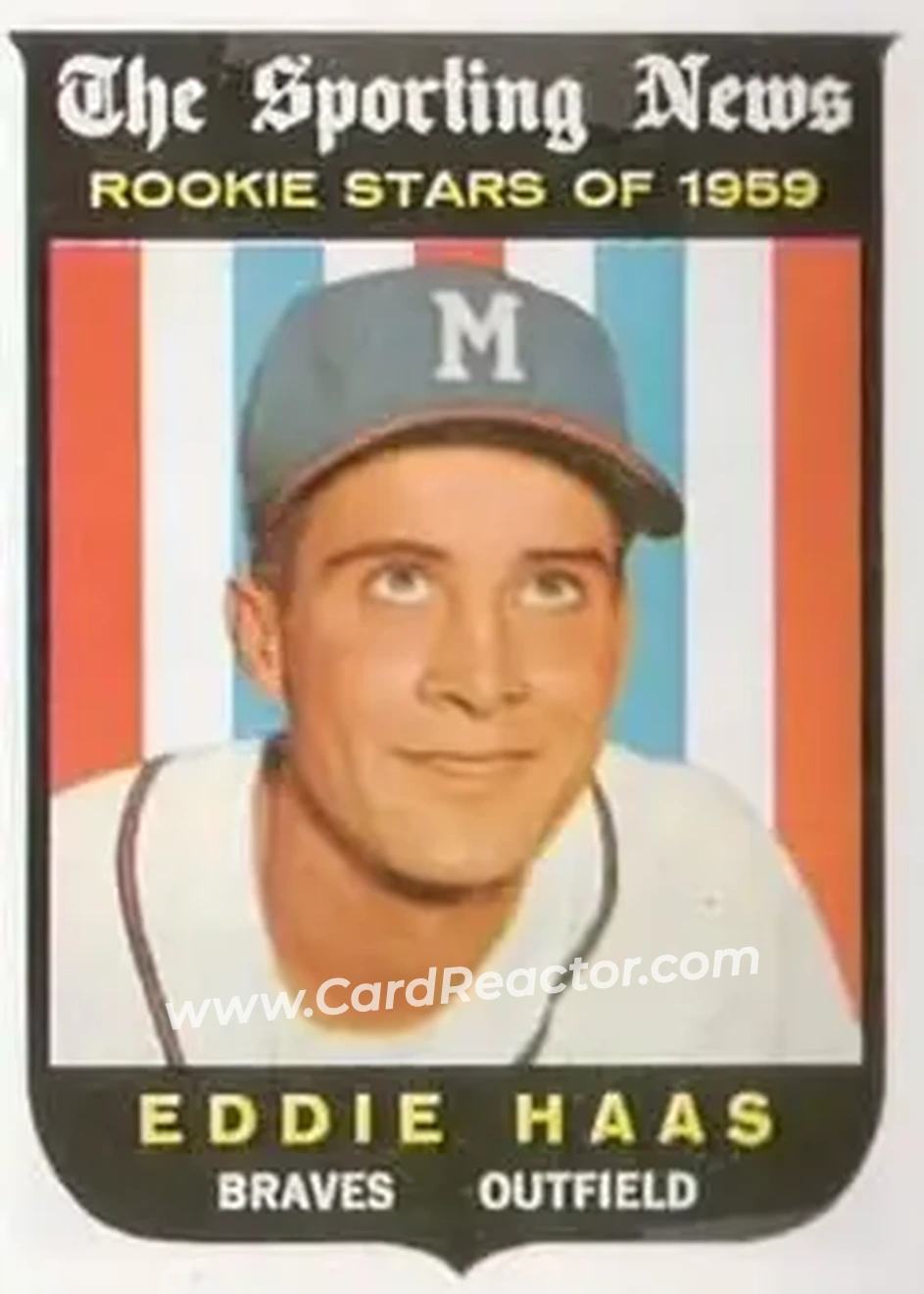 1959 Topps #126 - Eddie Haas - Milwaukee Braves - Front