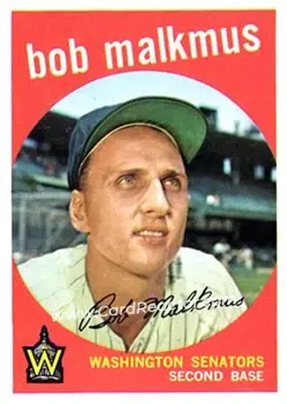 1959 Topps #151 - Bob Malkmus - Washington Senators - Front 1959 Topps #151 - Bob Malkmus - Washington Senators - Front