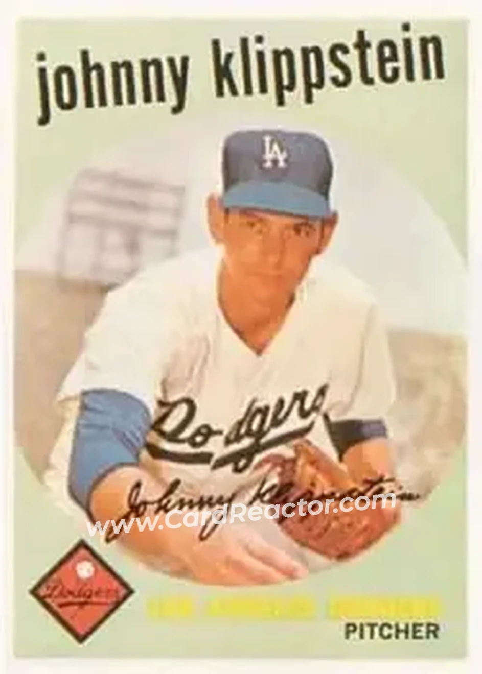 1959 Topps #152 - Johnny Klippstein - Los Angeles Dodgers - Front 1959 Topps #152 - Johnny Klippstein - Los Angeles Dodgers - Front